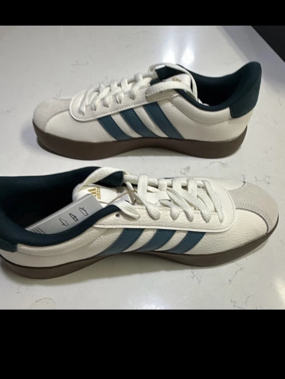 Adidas VL Court 3.0 Low White Black Gum US Men 7.5 Women 8.5 JR8635